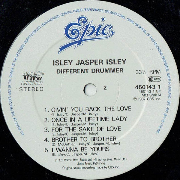 Isley Jasper Isley : Different Drummer (LP, Album)