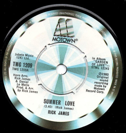 Rick James : Summer Love (7", Single)