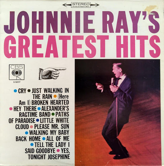 Johnnie Ray : Johnnie Ray's Greatest Hits (LP, Comp)