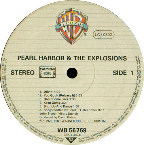 Pearl Harbor And The Explosions : Pearl Harbor And The Explosions (LP, Album)