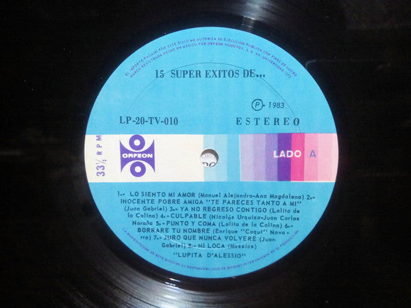 Lupita D'Alessio : 15 Exitos 15 (LP, Comp)