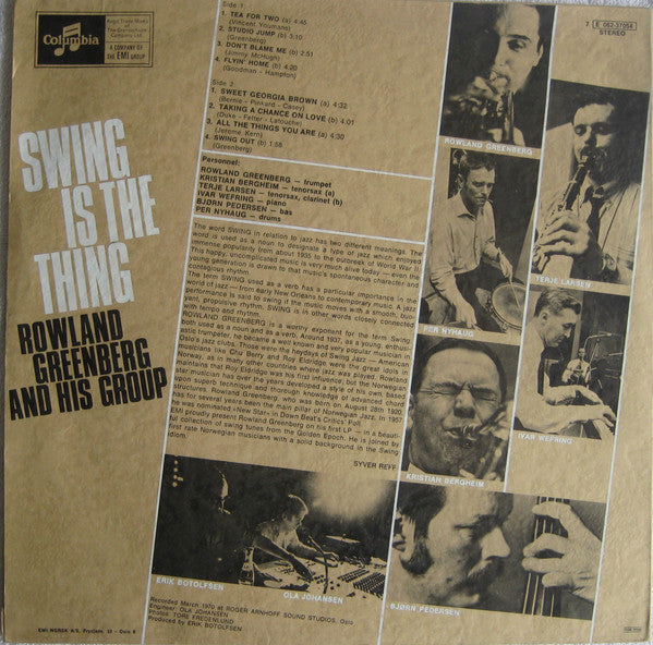 Rowland Greenberg & His Group : Swing Is The Thing! (LP)