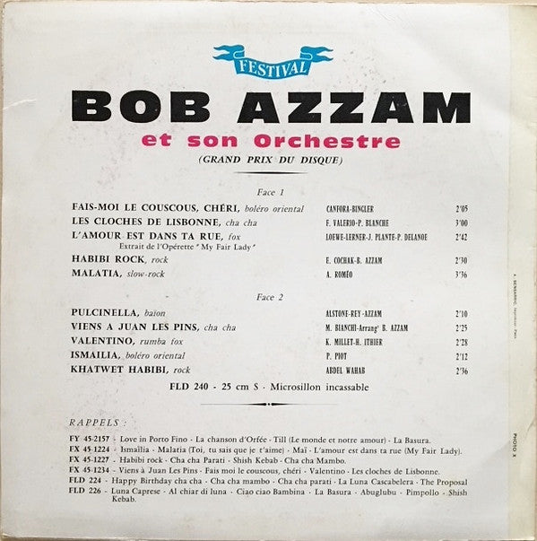 Bob Azzam Et Son Orchestre : Bob Azzam (10", Album)