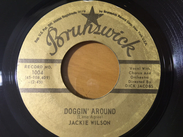 Jackie Wilson : Night / Doggin' Around (7", Single, Jukebox, RE)