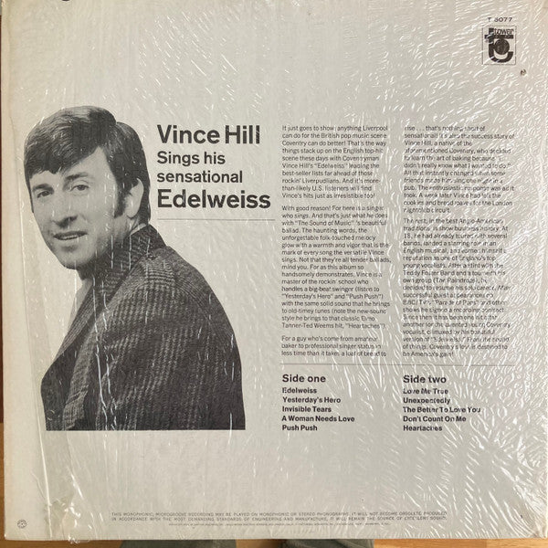 Vince Hill :  Edelweiss (LP, Album, Mono)