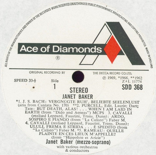 Janet Baker : Janet Baker (LP, Comp)