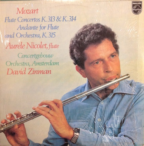 Wolfgang Amadeus Mozart - Aurèle Nicolet, Concertgebouworkest, David Zinman : Flute Concertos K. 313 & K. 414 / Andante For Flute And Orchestra, K. 315 (LP, Album)