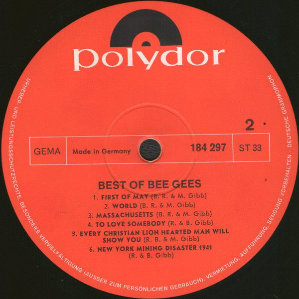 Bee Gees : Best Of Bee Gees (LP, Comp, Mono)