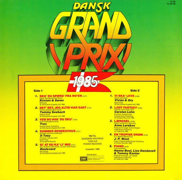 Various : Dansk Grand Prix 1985 (LP)