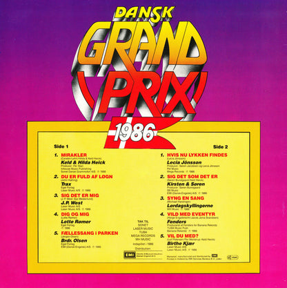 Various : Dansk Grand Prix 1986 (LP, Album)