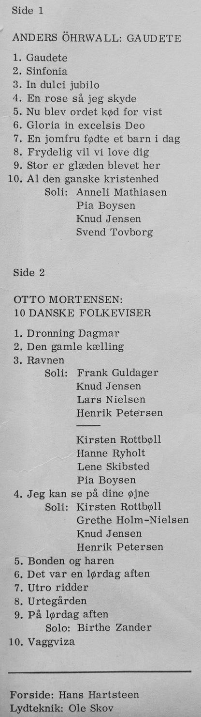 Tritonus (9), John Høybye, Anders Öhrwall, Otto Mortensen : Gaudete / Ti Danske Folkeviser (LP, Album)