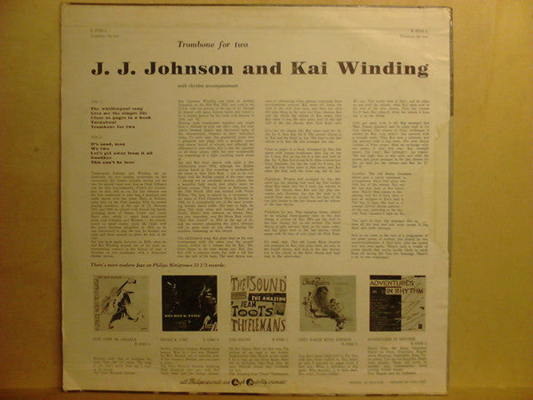 J.J. Johnson And Kai Winding : Trombone For Two (LP, Album)