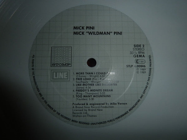 Mick Pini : Mick "Wildman" Pini (LP, Whi)