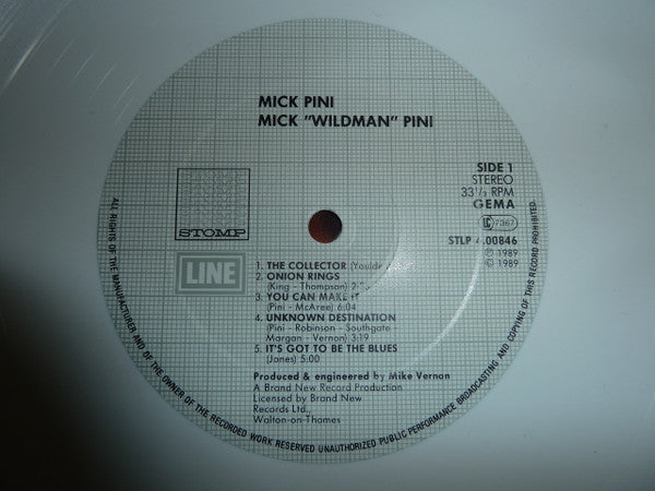 Mick Pini : Mick "Wildman" Pini (LP, Whi)