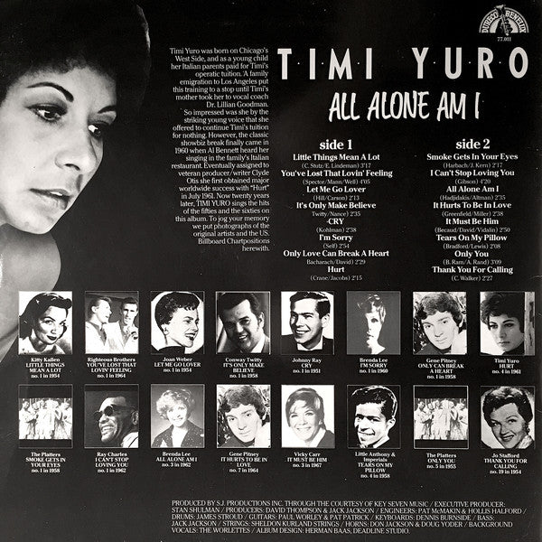 Timi Yuro : All Alone Am I (LP, Album, Mono)