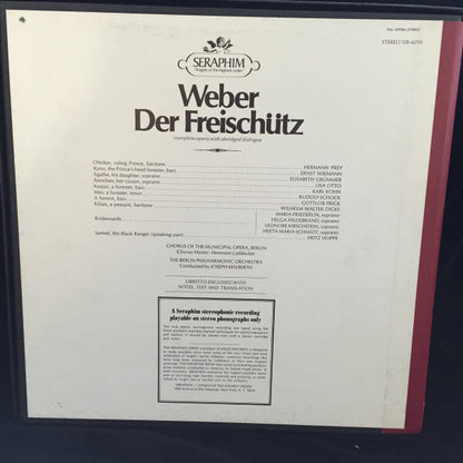 Carl Maria von Weber / Rudolf Schock, Elisabeth Grümmer, Gottlob Frick, Karl Kohn, Lisa Otto, Berliner Philharmoniker, Joseph Keilberth : Der Freischütz (Complete Opera With Abridged Dialogue) (2xLP + Box)