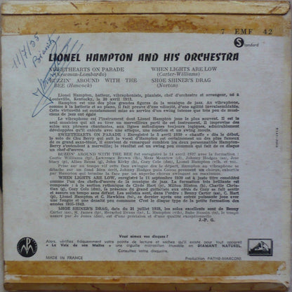 Lionel Hampton And His Orchestra : Sweethearts On Parade (7", EP)