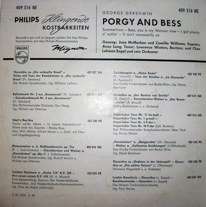 June McMechen, Camilla Williams, Lawrence Winters, Avon Long, George Gershwin : Porgy And Bess (7", EP)