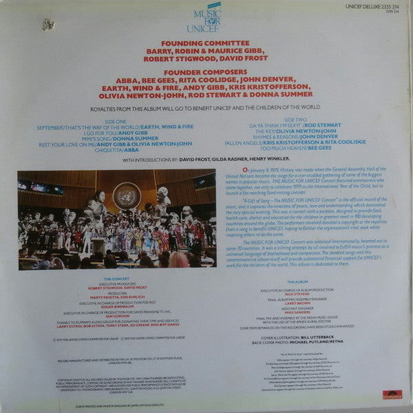 Various : The Music For Unicef Concert: A Gift Of Song (Limited Edition  - Special Price) (LP, Comp, Ltd)