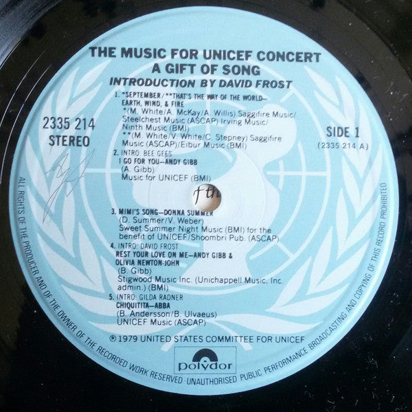 Various : The Music For Unicef Concert: A Gift Of Song (Limited Edition  - Special Price) (LP, Comp, Ltd)