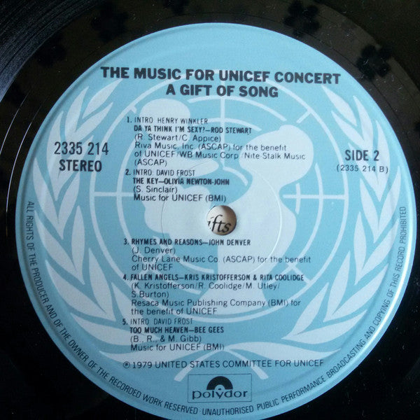 Various : The Music For Unicef Concert: A Gift Of Song (Limited Edition  - Special Price) (LP, Comp, Ltd)