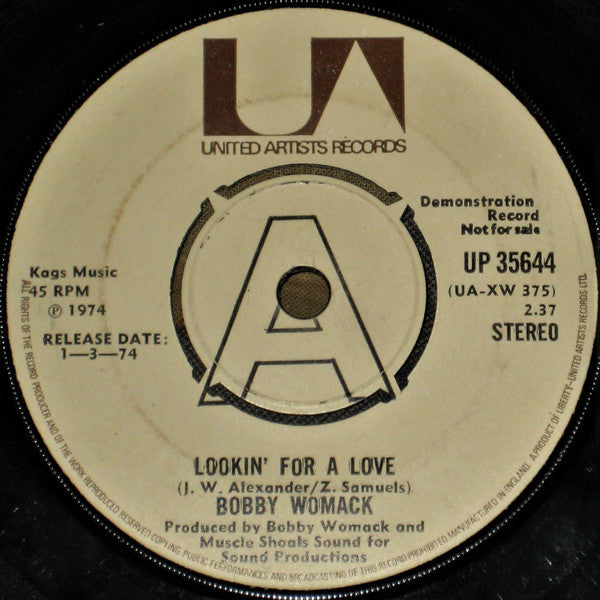 Bobby Womack : Lookin' For A Love (7", Single, Promo)