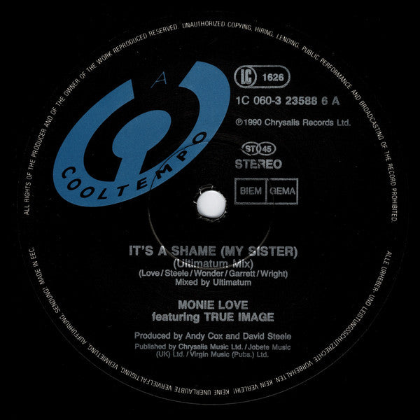 Monie Love Featuring True Image : It's A Shame (My Sister) (12")