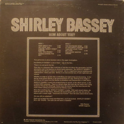 Shirley Bassey : How About You? (LP, Album, Comp)