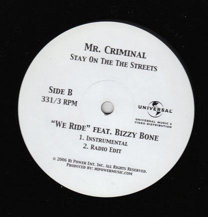 Bizzy Bone / Mr. Criminal : We Ride (12")