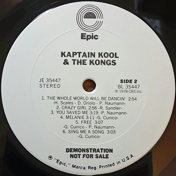 Kaptain Kool And The Kongs : Kaptain Kool And The Kongs (LP, Album, Promo, San)