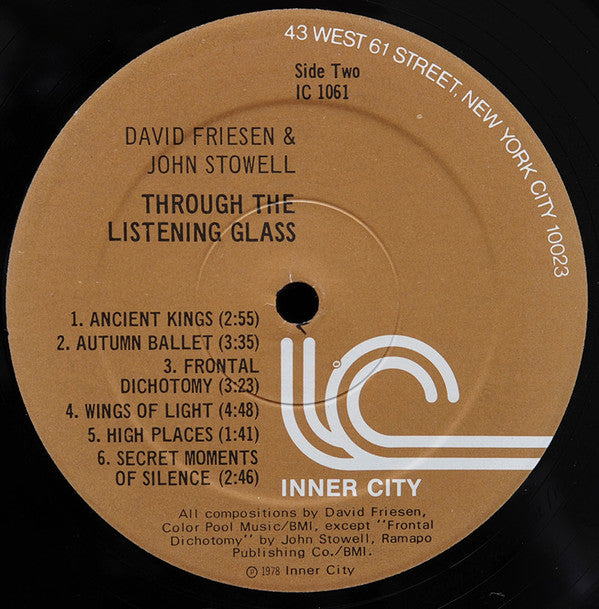 David Friesen, John Stowell : Through The Listening Glass (LP, Album)