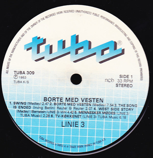 Linie 3 : Borte Med Vesten (LP, Album)