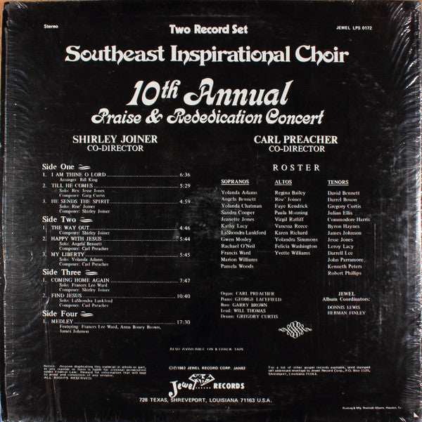 Southeast Inspirational Choir : 10th Annual Praise & Rededication Concert (LP)