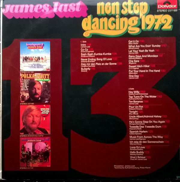 James Last : Non Stop Dancing 1972 (LP, Album, P/Mixed)