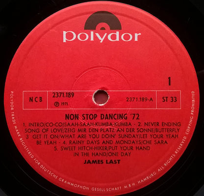 James Last : Non Stop Dancing 1972 (LP, Album, P/Mixed)