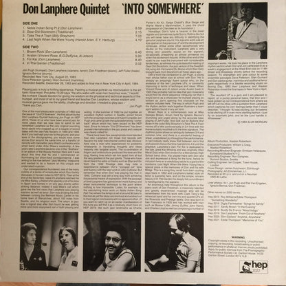 Don Lanphere Quintet Featuring Jon Pugh (2) : Into Somewhere (LP, Album)