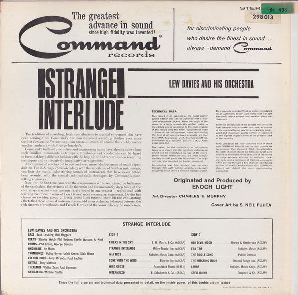 Lew Davies And His Orchestra : Strange Interlude (LP, Album, Gat)