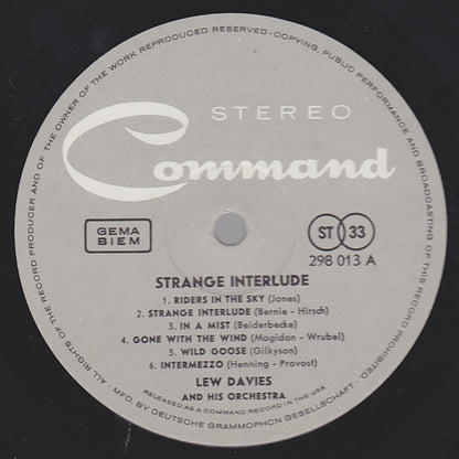 Lew Davies And His Orchestra : Strange Interlude (LP, Album, Gat)