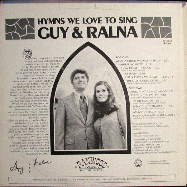 Guy & Ralna : Hymns We Love To Sing (LP, Album)