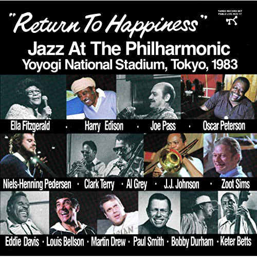 Jazz At The Philharmonic : "Return To Happiness" Jazz At The Philharmonic, Yoyogi National Stadium, Tokyo, 1983 (3xLP + Box)