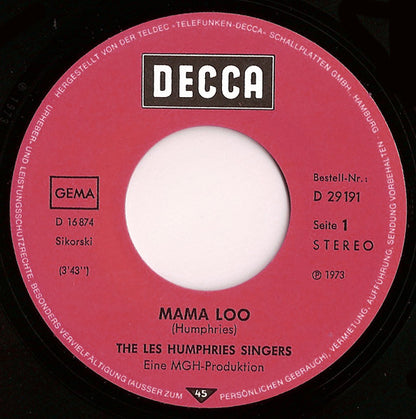 Les Humphries Singers : Mama Loo (7", Single)