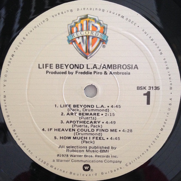 Ambrosia (2) : Life Beyond L.A. (LP, Album)