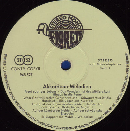 Horst Gerlach Und Seine Rhythmusgruppe : Akkordeon Melodien (LP)