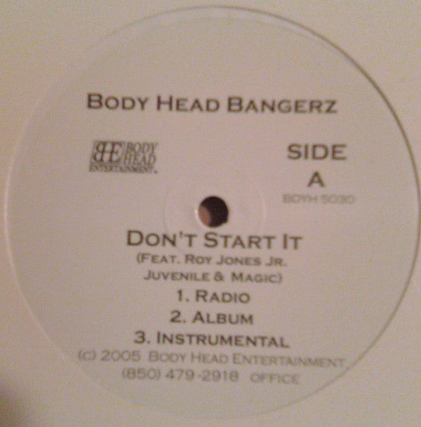 Body Head Bangerz : Don't Start It / Body Head Anthem (12")