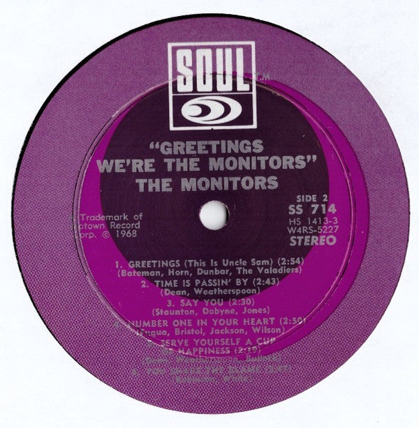 The Monitors : Greetings!... We're The Monitors (LP, Album, Hol)