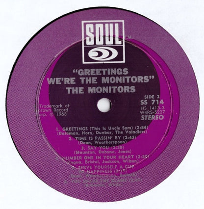 The Monitors : Greetings!... We're The Monitors (LP, Album, Hol)