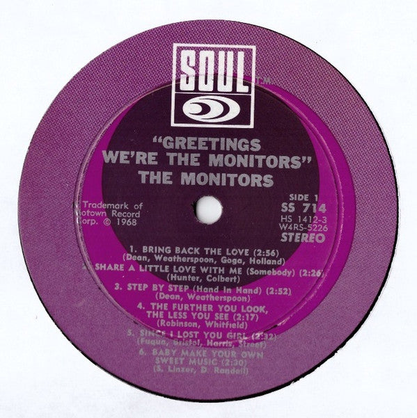 The Monitors : Greetings!... We're The Monitors (LP, Album, Hol)