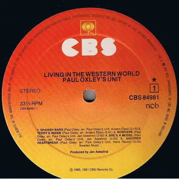 Paul Oxley's Unit : Living In The Western World (LP, Album)