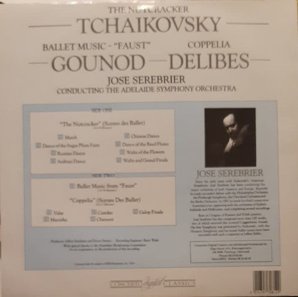 Pyotr Ilyich Tchaikovsky, Léo Delibes, Charles Gounod, Jose Serebrier, Adelaide Symphony Orchestra : The Nutcracker / Ballet Music "Faust" / Coppelia (LP)