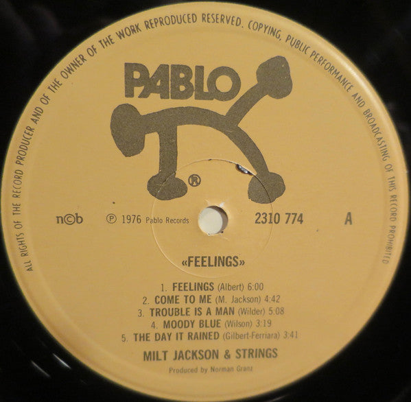 Milt Jackson & Strings : Feelings (LP, Album)